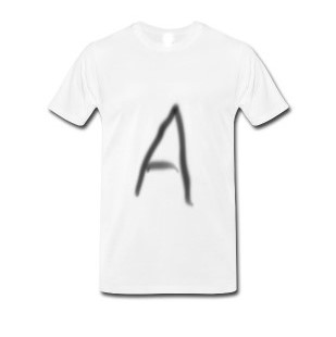 shirt with letter 'A'